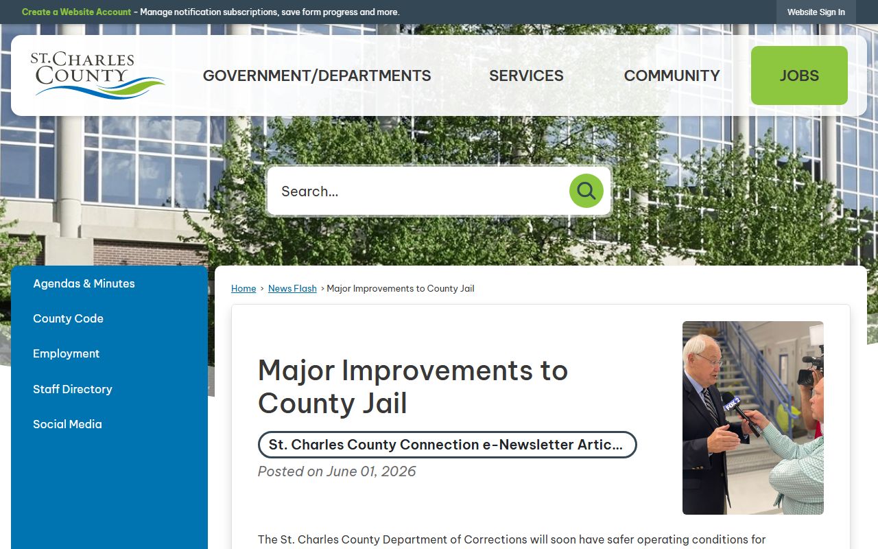 St. Charles County jail improvements and inmate capacity increase
